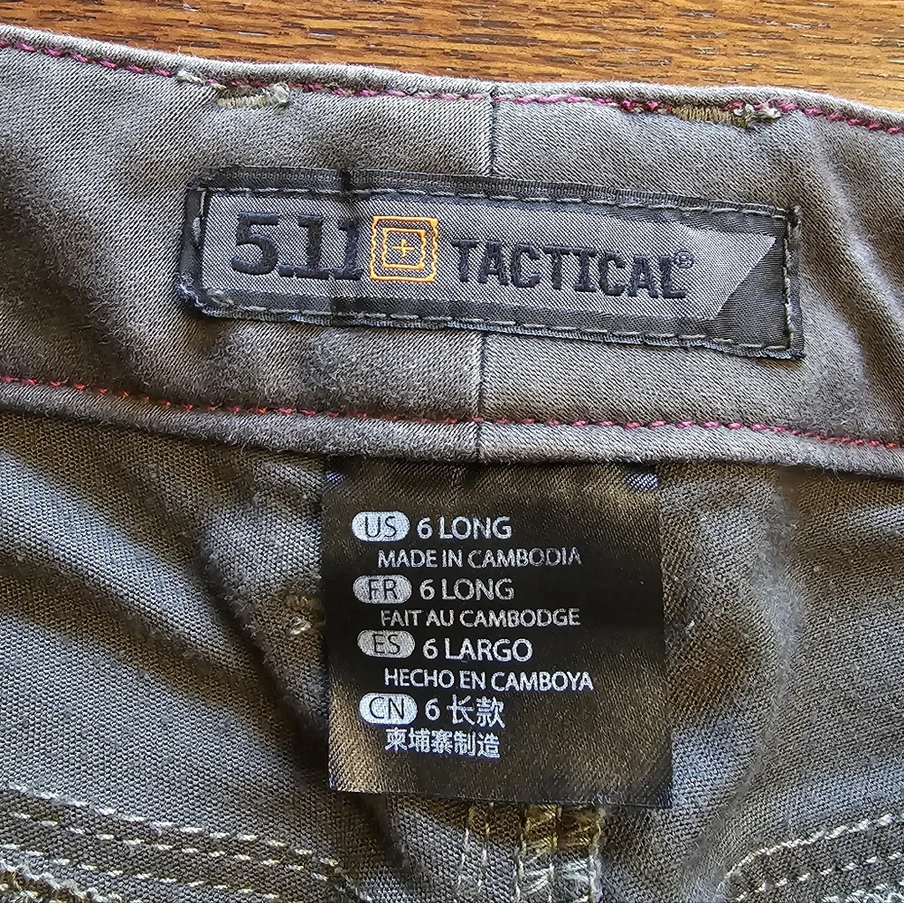 5.11 Tactical Skinny Pants With Zipper Ankle 6 Long - Picture 3 of 13